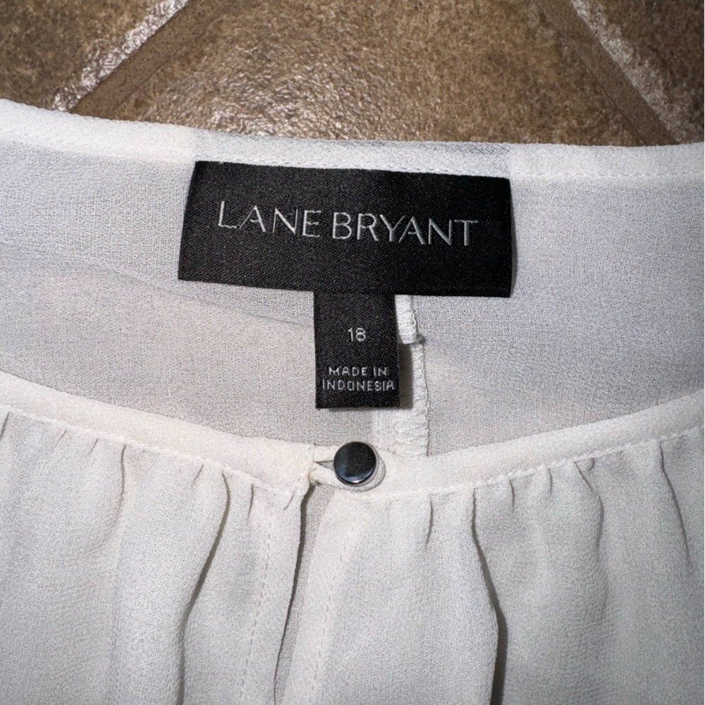 GUC - Lane Bryant - Straight Hem Cami With Grosgrain Ribbon Straps - Picture 5 of 6